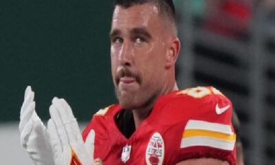 Kansas City Chiefs' tight end Travis Kelce happily