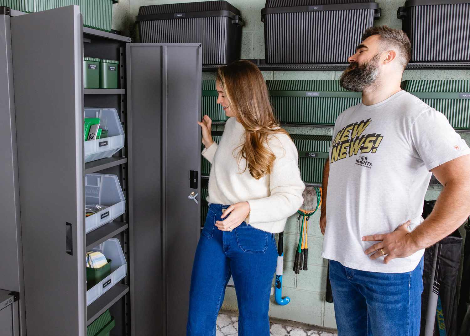 Jason and Kylie Kelce have turned their garage from what they called