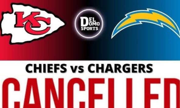 BREAKING NEWS The highly anticipated Chiefs vs. Chargers matchup has been officially cancelled, sending shockwaves through fans and the NFL community. The decision was announced just hours before kickoff, leaving thousands of supporters confused and frustrated. League sources say the cancellation was made following an unexpected last-minute issue, though full details have not yet been released. Players from both teams were reportedly informed shortly before the public announcement, with many fans already en route to the stadium. The NFL is expected to issue a formal statement clarifying the reason behind the sudden call-off and whether the game will be rescheduled or ruled a no-contest. Until then, speculation continues to spread across social media as fans demand answers. This is a developing story and more updates are expected shortly.